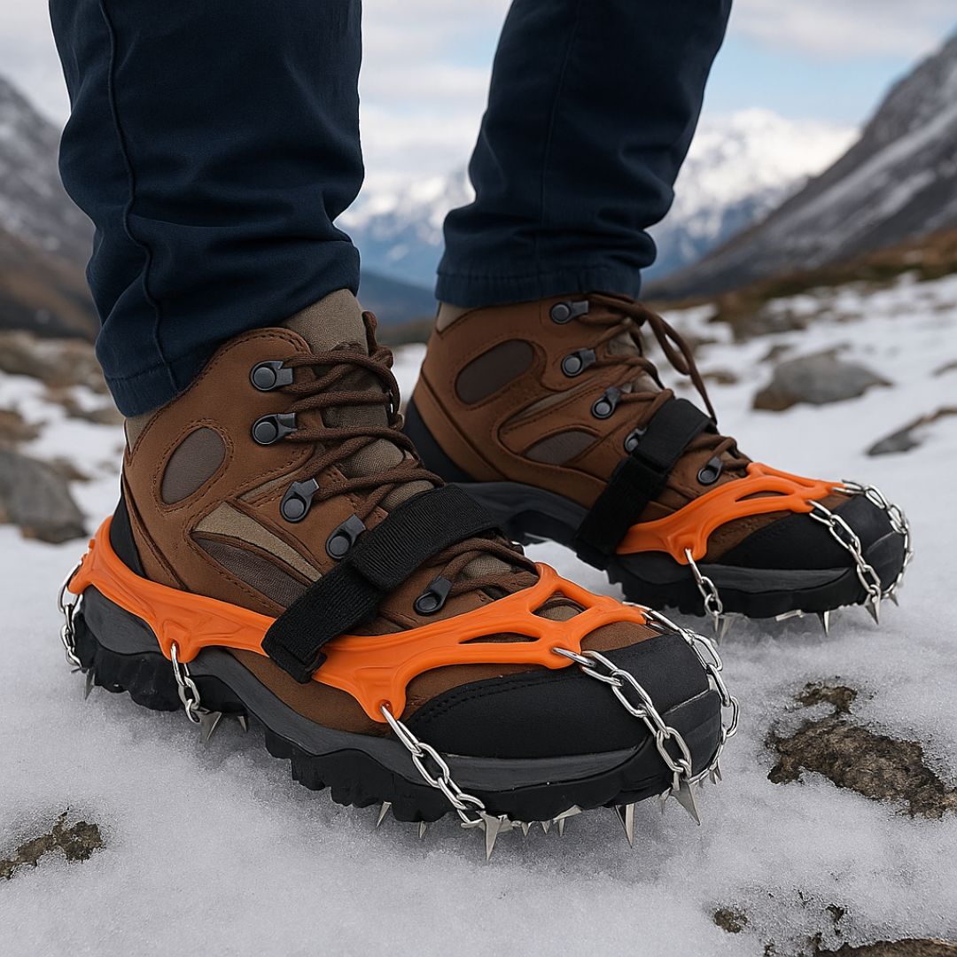 Anti-Slip Shoe Spikes – GripStark 19-Spikes Crampons