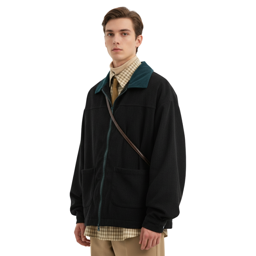 Men’s Retro Corduroy Bomber Jacket – Broadmoor Zip Jacket