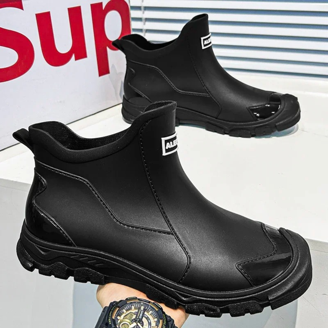 Rain Boots for Men – StormTrek Ankle-High Waterproof Work Boots