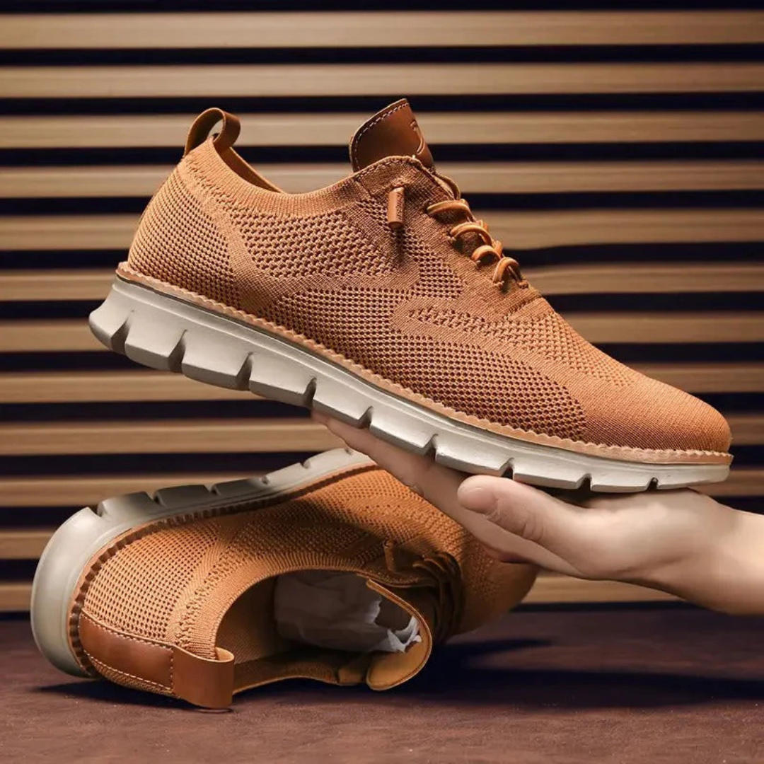 Men’s Casual Orthopedic Shoes with Breathable Knit – Sanders Comfort Walkers