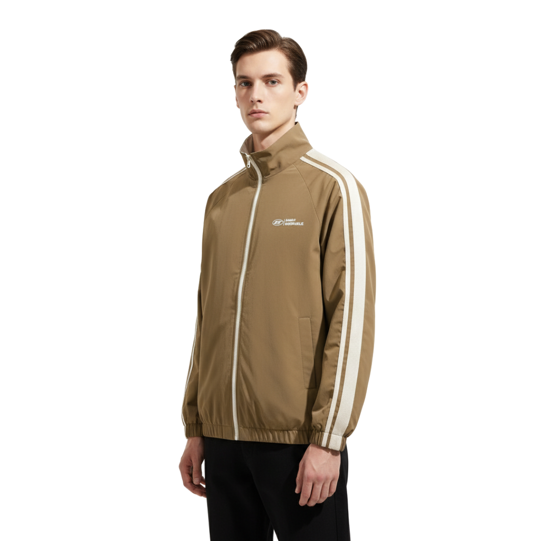 Unisex Windproof Reversible Track Jacket – Zip-Up Shell