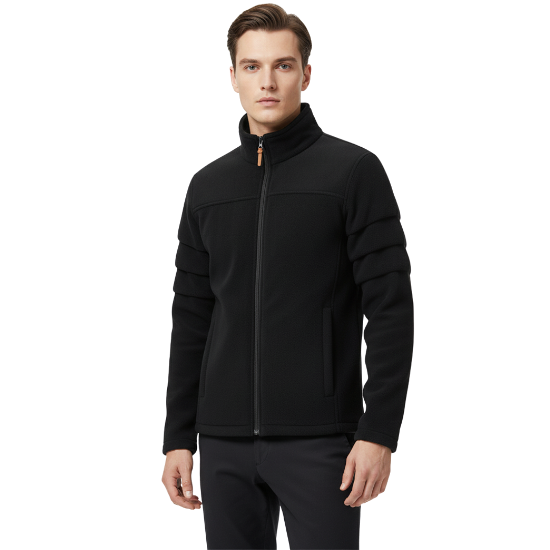 Men’s Softshell Fleece Jacket – Thermal Outdoor Zip-Up for Autumn & Winter