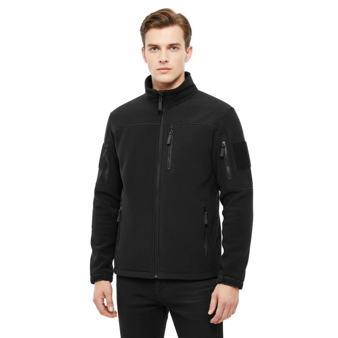 Men’s Thermal Fleece Jacket – Tactical Zip-Up Outdoor Jacket