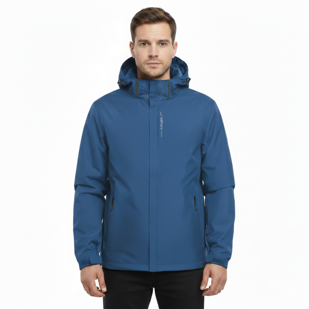 Men’s Hooded Waterproof Rain Shell Jacket – Casual Everyday Rain Jacket for Men