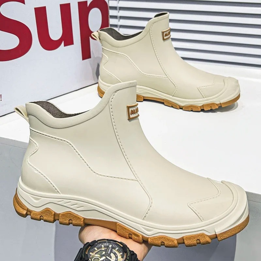 Rain Boots for Men – StormTrek Ankle-High Waterproof Work Boots