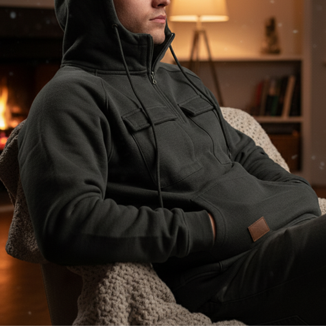 Utility Comfort Hoodie Sweater with Pockets – Maverick Vest