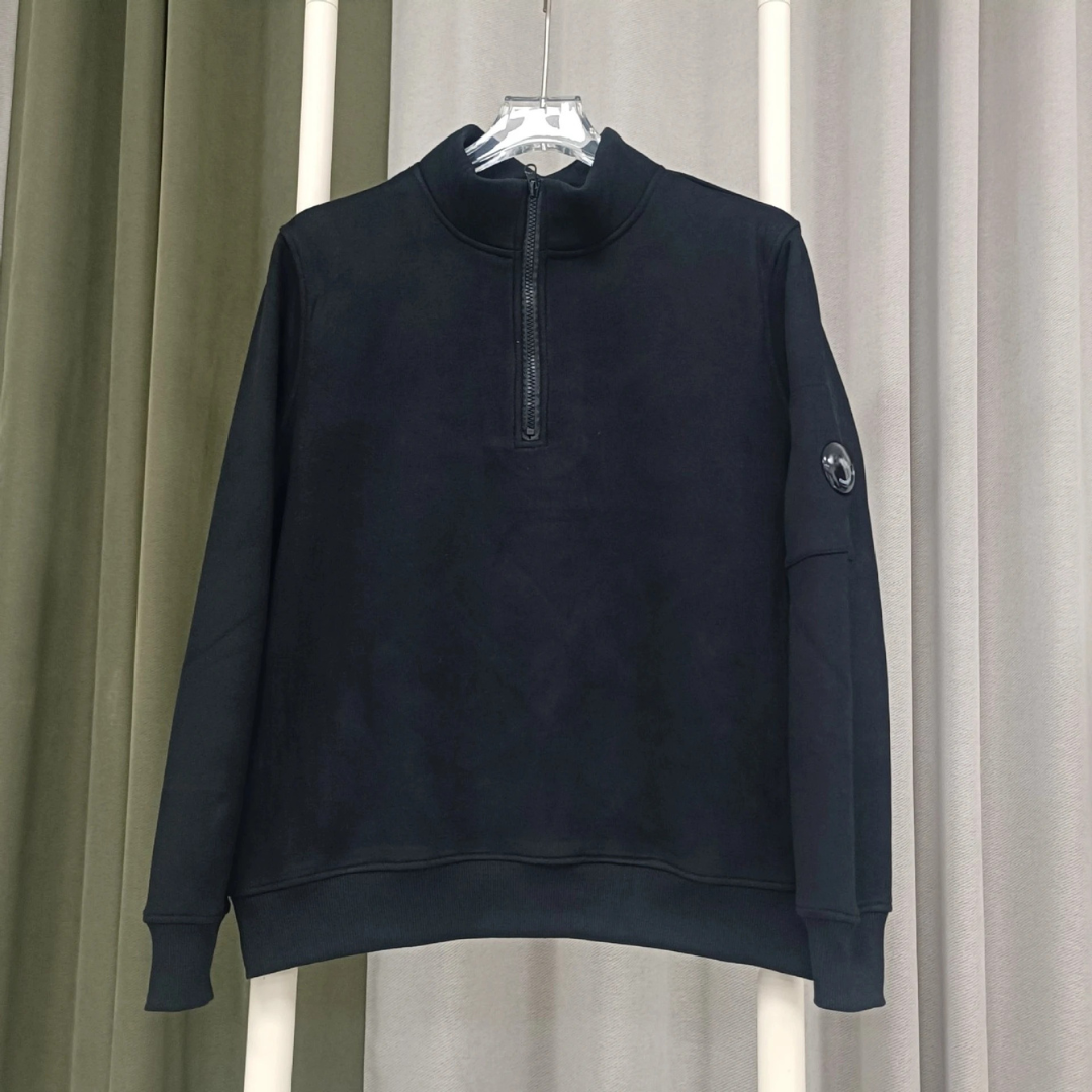 Half Zip Fleece Hoodie with Pocket Detail – MetroForm Pullover