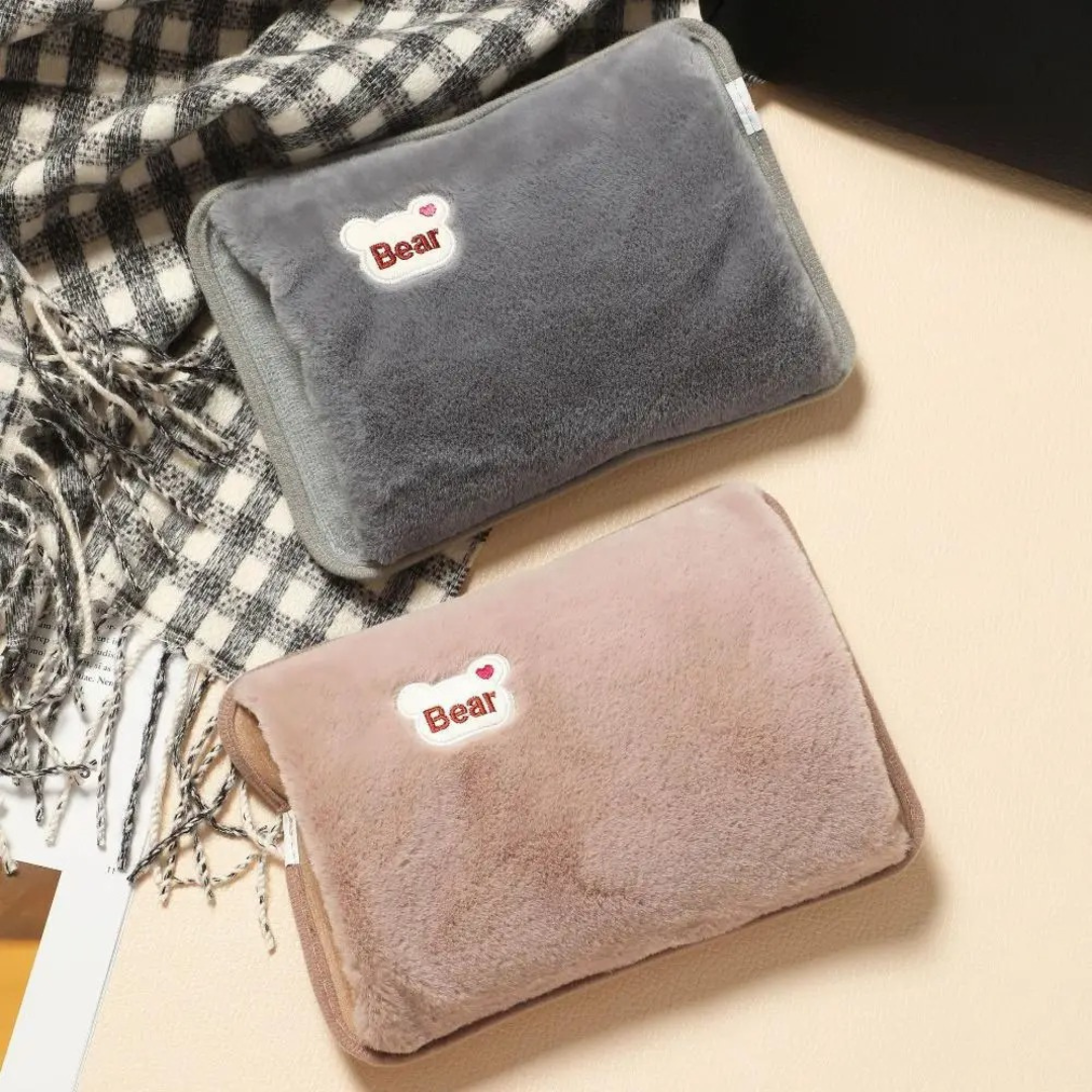 Electric Heat Cushion with USB Charging & Plush Cover – VelvetWarm HeatPack