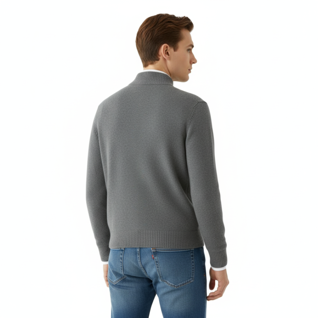 Men’s Cashmere-Feel Knit Sweater – Soft Turtleneck Jumper