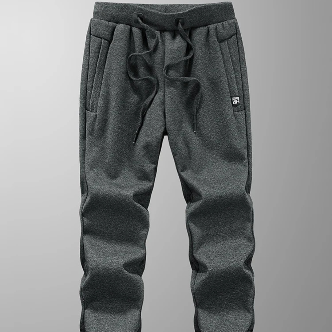 Fleece Joggers for Men – NordicTherm Plus-Size Winter Trousers