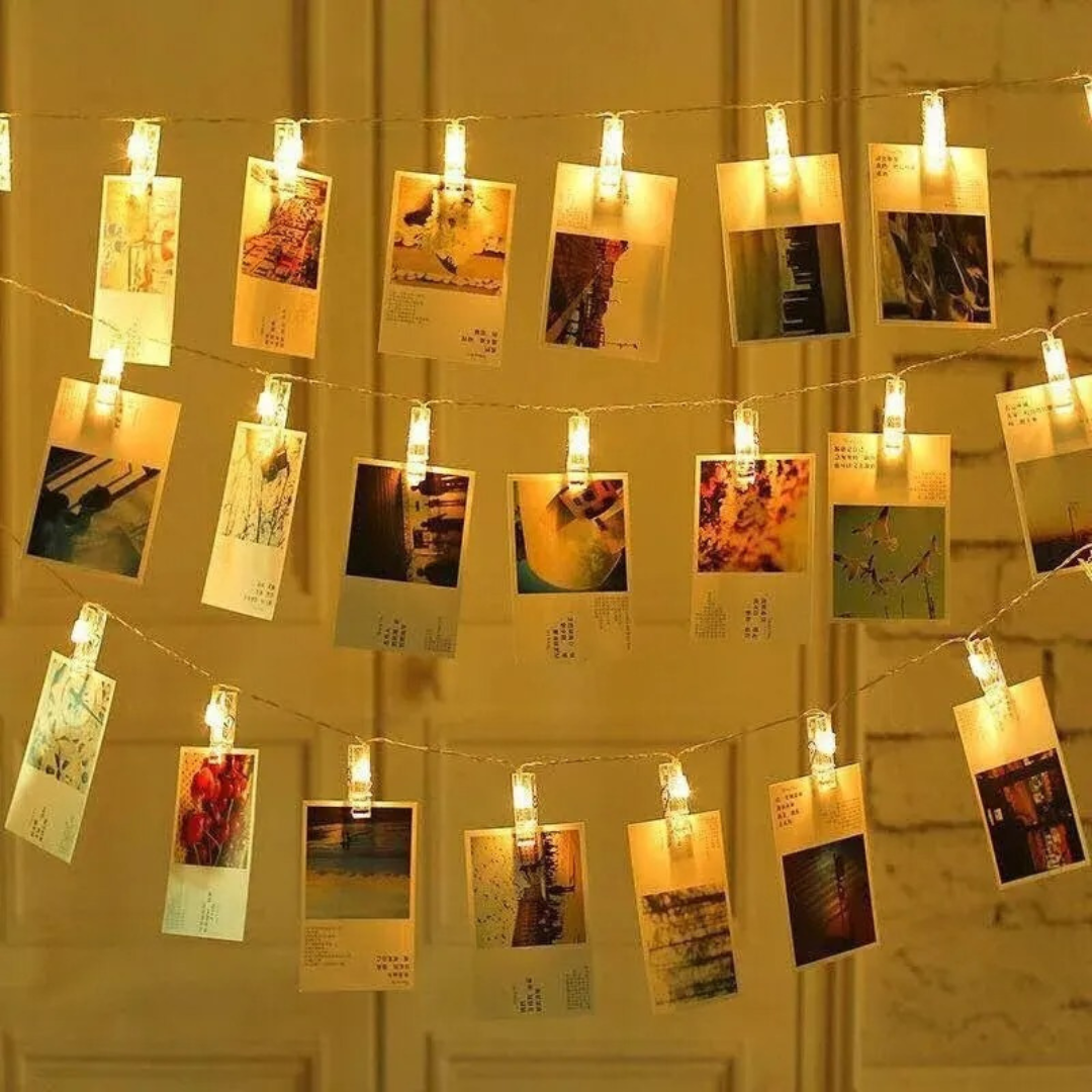 Photo Clip String Light – GlowClips Battery Fairy Garland 1.5m/3m (10–20 LEDs)