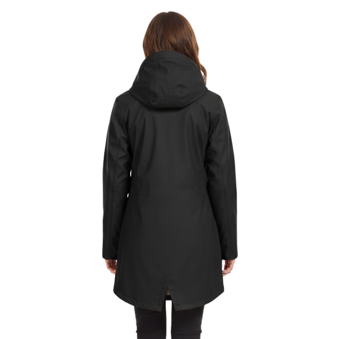 Women’s Fleece-Lined Waterproof Hooded Coat – Warm Winter Rain Jacket