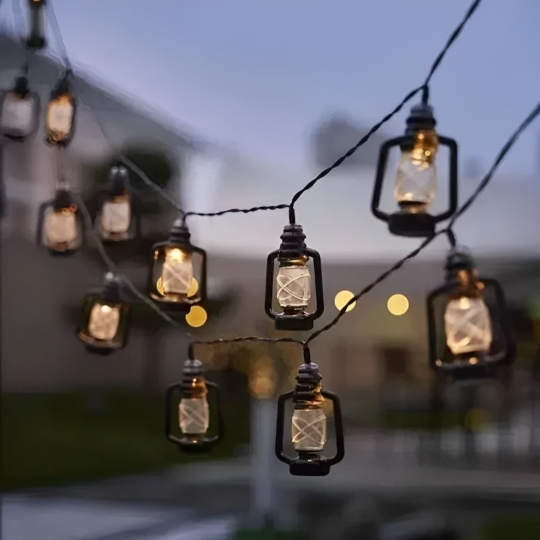 Solar LED String Lights Retro Kerosene – LanternGlow