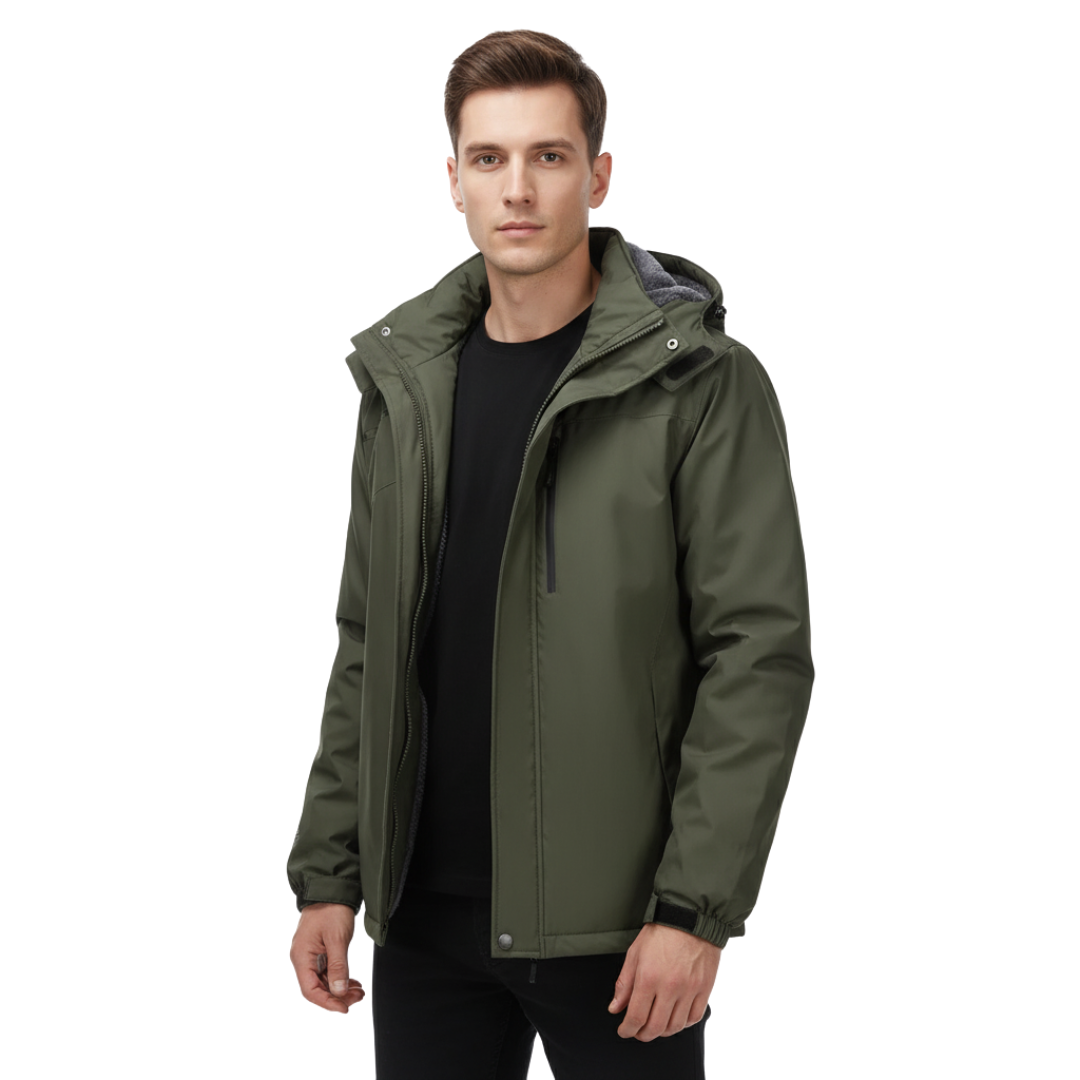 Men’s Waterproof Jacket with Hood – Rain & Windproof Coat
