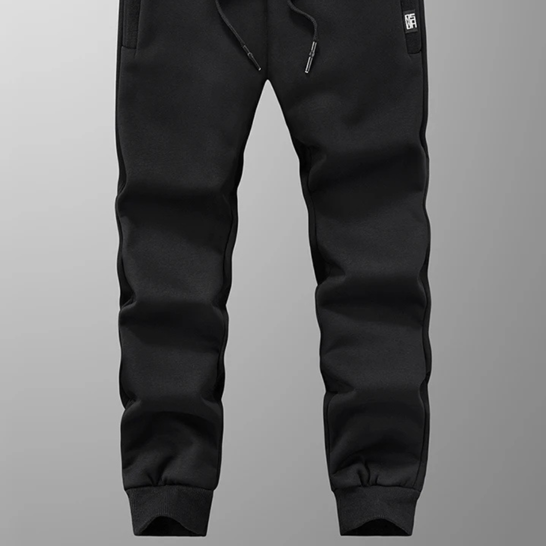 Fleece Joggers for Men – NordicTherm Plus-Size Winter Trousers
