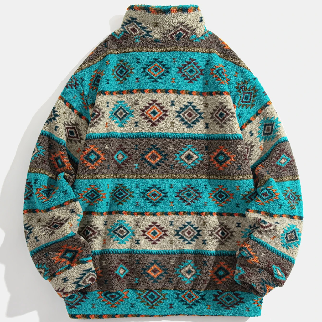 Half Zip Fleece Printed Sweatshirt – CanyonTribe Pullover
