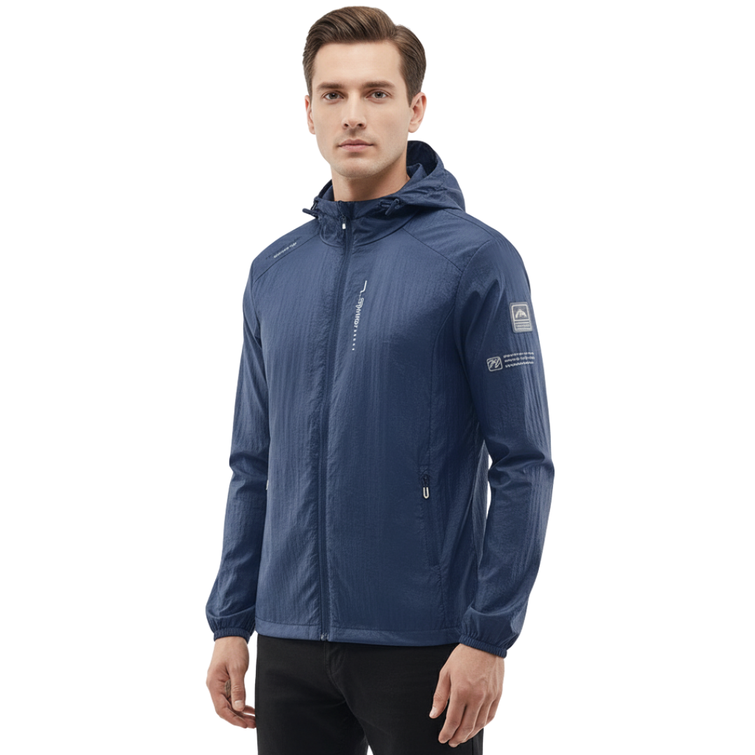 Men’s Lightweight Hooded Windbreaker – Outdoor Jacket