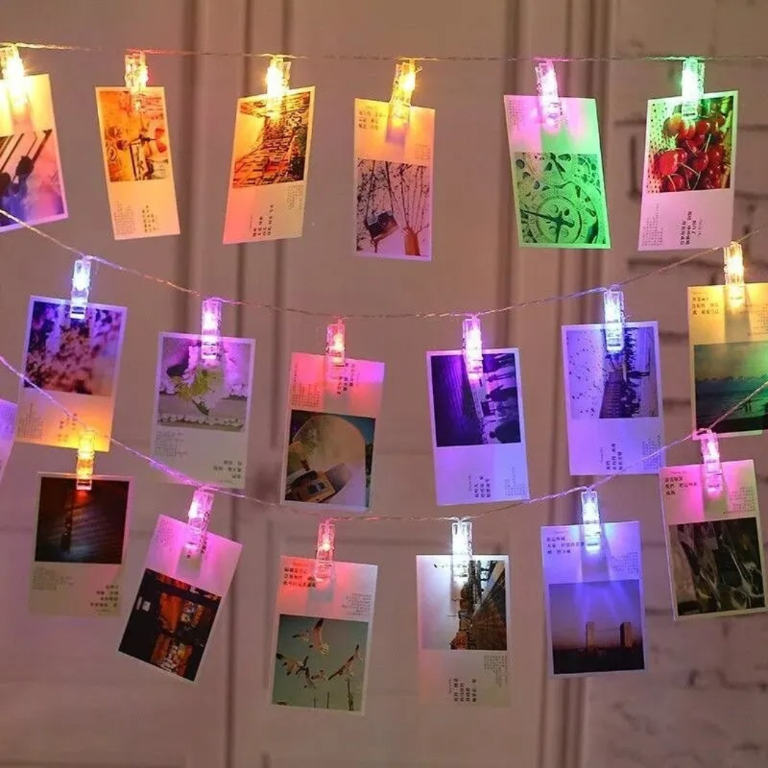 Photo Clip String Light – GlowClips Battery Fairy Garland 1.5m/3m (10–20 LEDs)