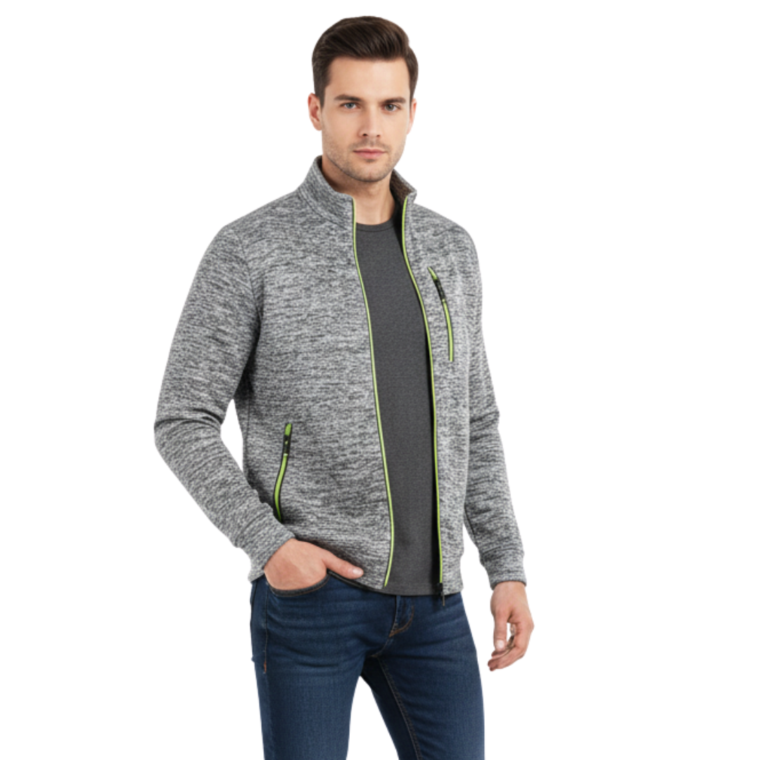 Men’s Full Zip Fleece Jacket – Thermal Knit