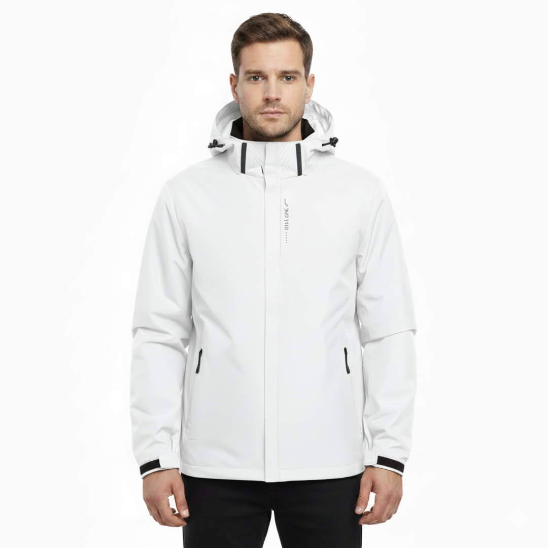 Men’s Hooded Waterproof Rain Shell Jacket – Casual Everyday Rain Jacket for Men