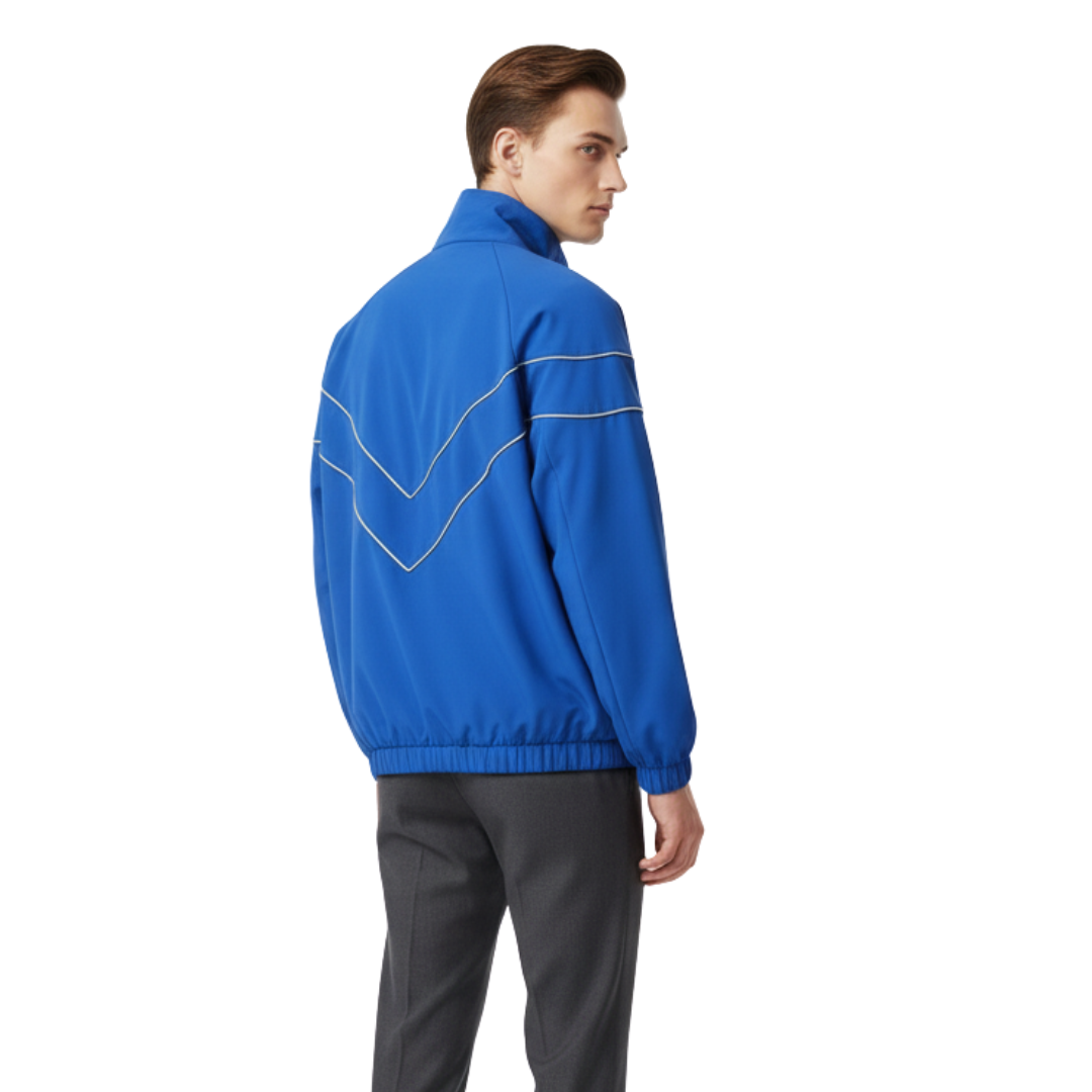 Men’s Lightweight Windbreaker Jacket – Varsity-Style Shell