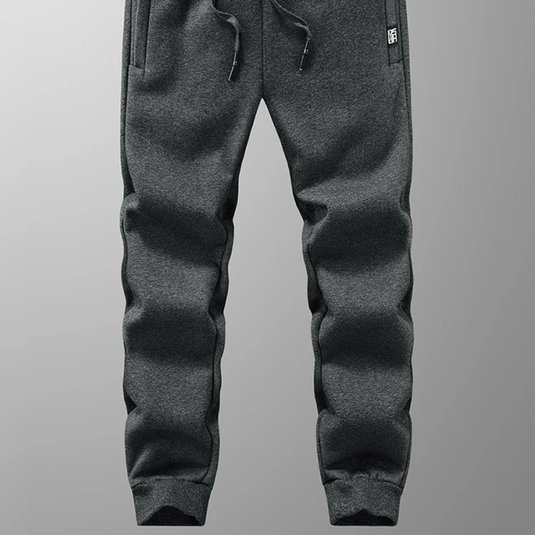 Fleece Joggers for Men – NordicTherm Plus-Size Winter Trousers