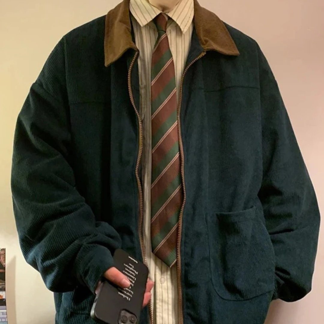 Men’s Retro Corduroy Bomber Jacket – Broadmoor Zip Jacket