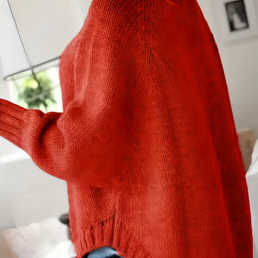 Sweater with Chunky Knit & Oversized Fit – Pamella CableVest