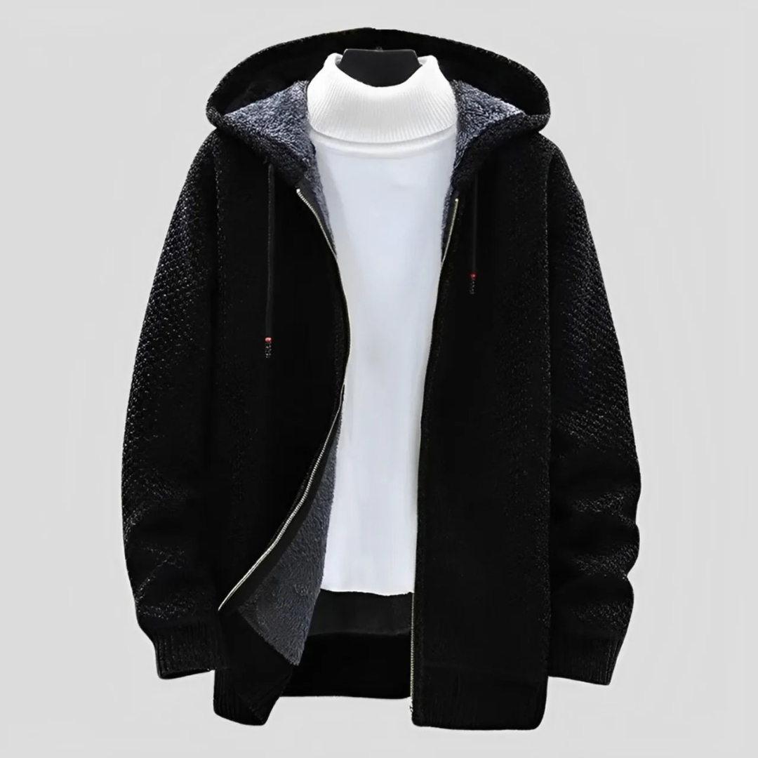 Women's Hooded Zip-Up Fleece Sweater – EmberKnit Vest Jacket