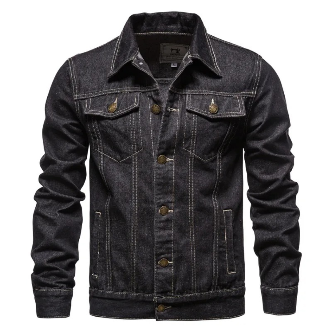 Men’s Vintage Denim Jacket – Ironweft Classic Cotton Outerwear