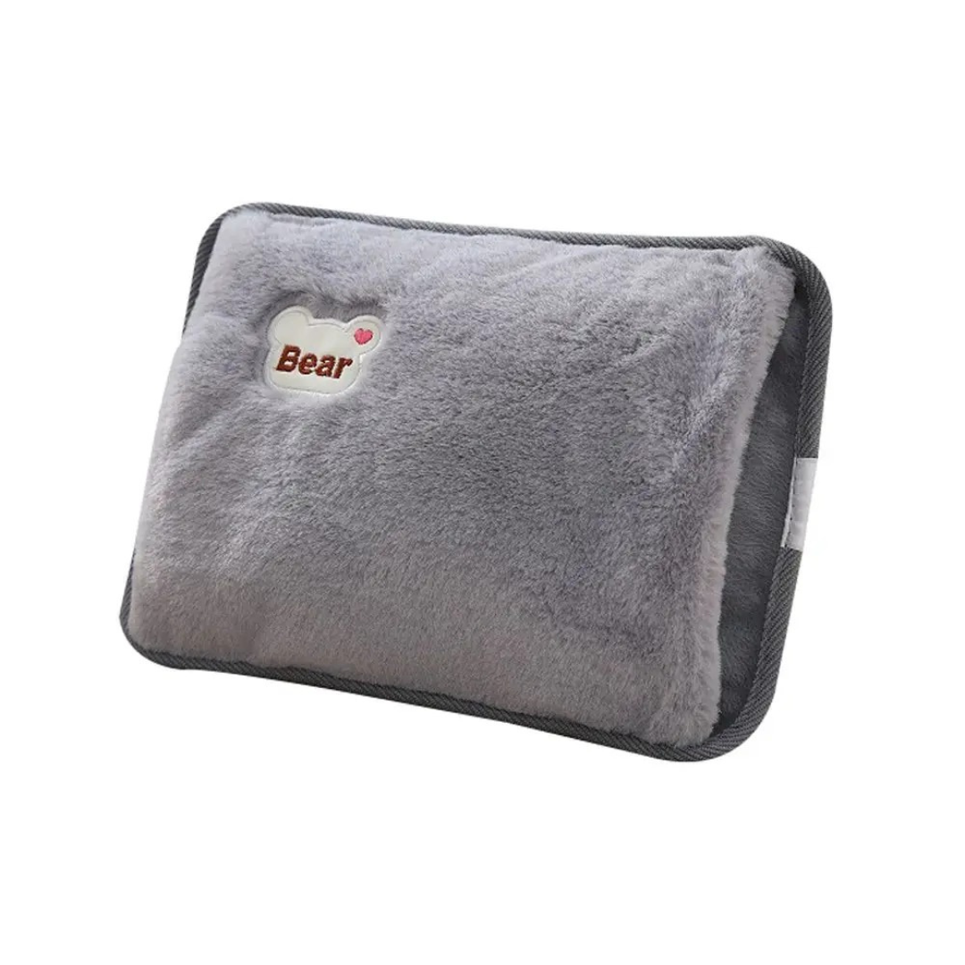 Electric Heat Cushion with USB Charging & Plush Cover – VelvetWarm HeatPack