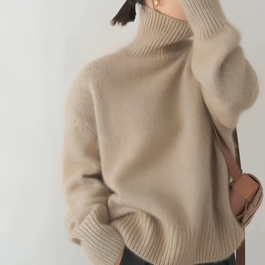 Cashmere High-Neck Sweater – Isabella Vest