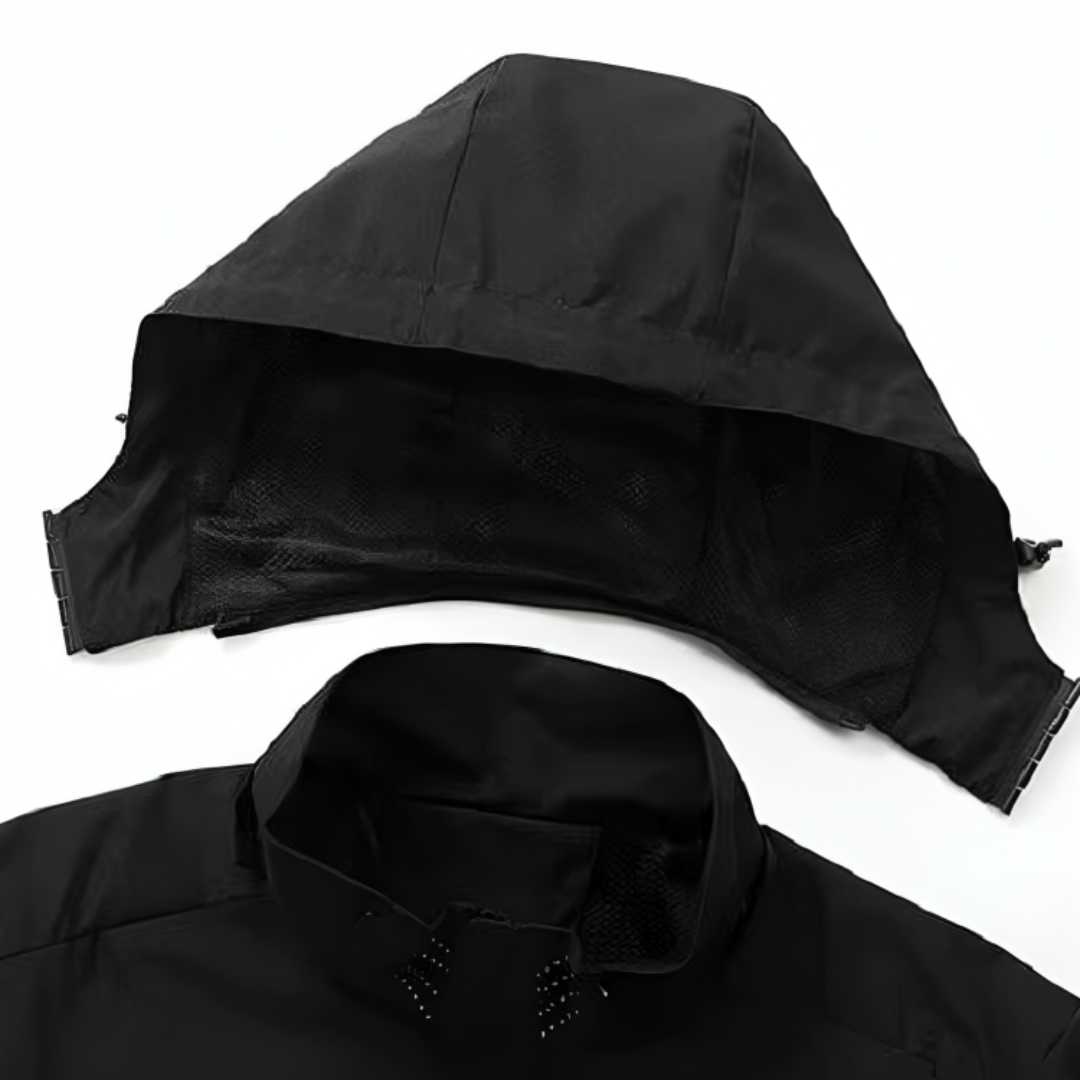 Men’s Hooded Waterproof Rain Shell Jacket – Casual Everyday Rain Jacket for Men