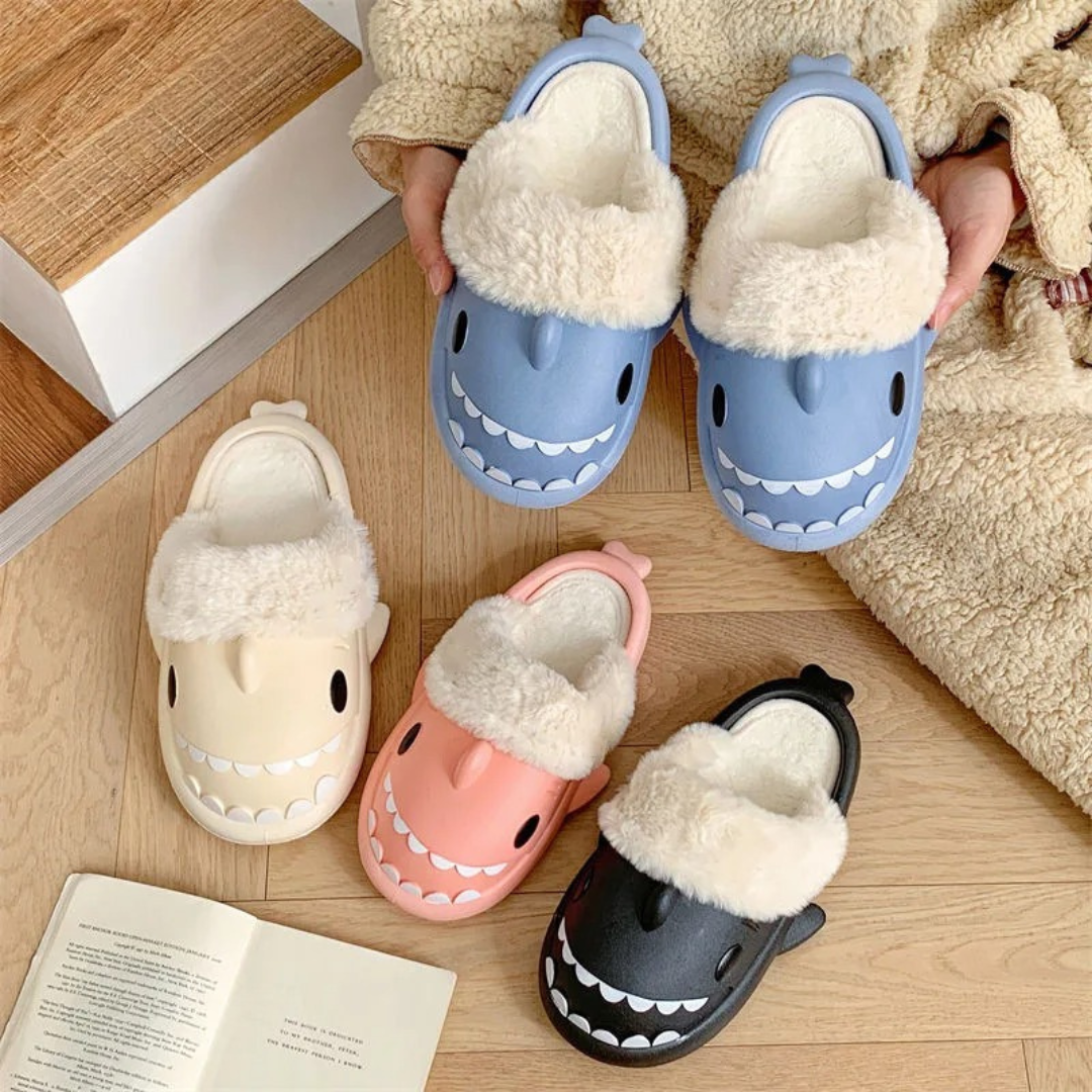 Slipper Sharks with Removable Plush Liner – CosyBite Indoor Slippers