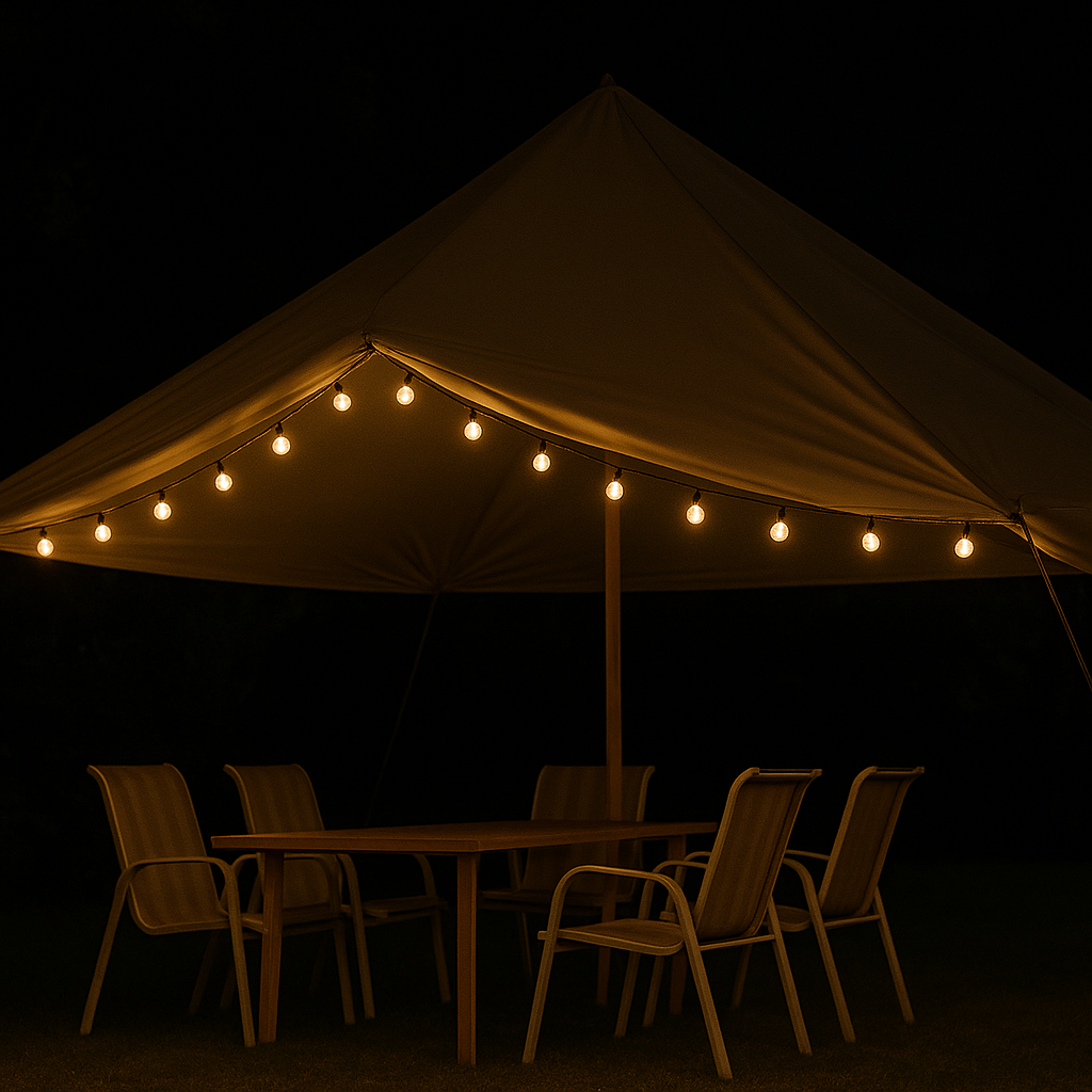 Solar String Lights Outdoor LED Yellow – SunGlow CrystalLine