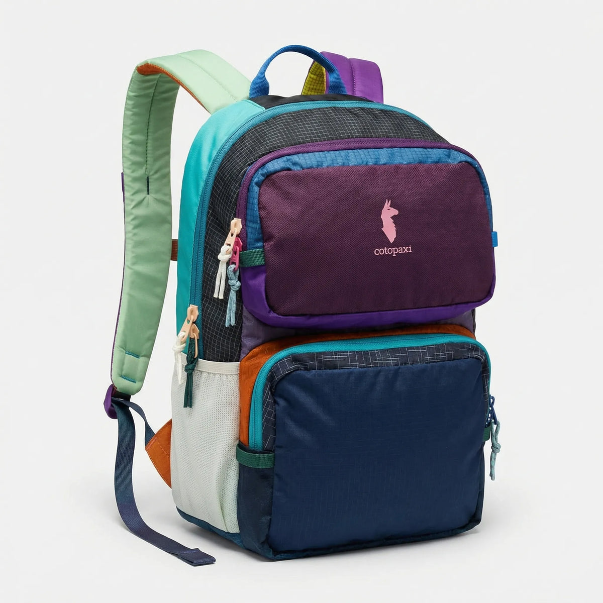 Colour-Block Backpack - Multi-Pocket - Lightweight - Unisex