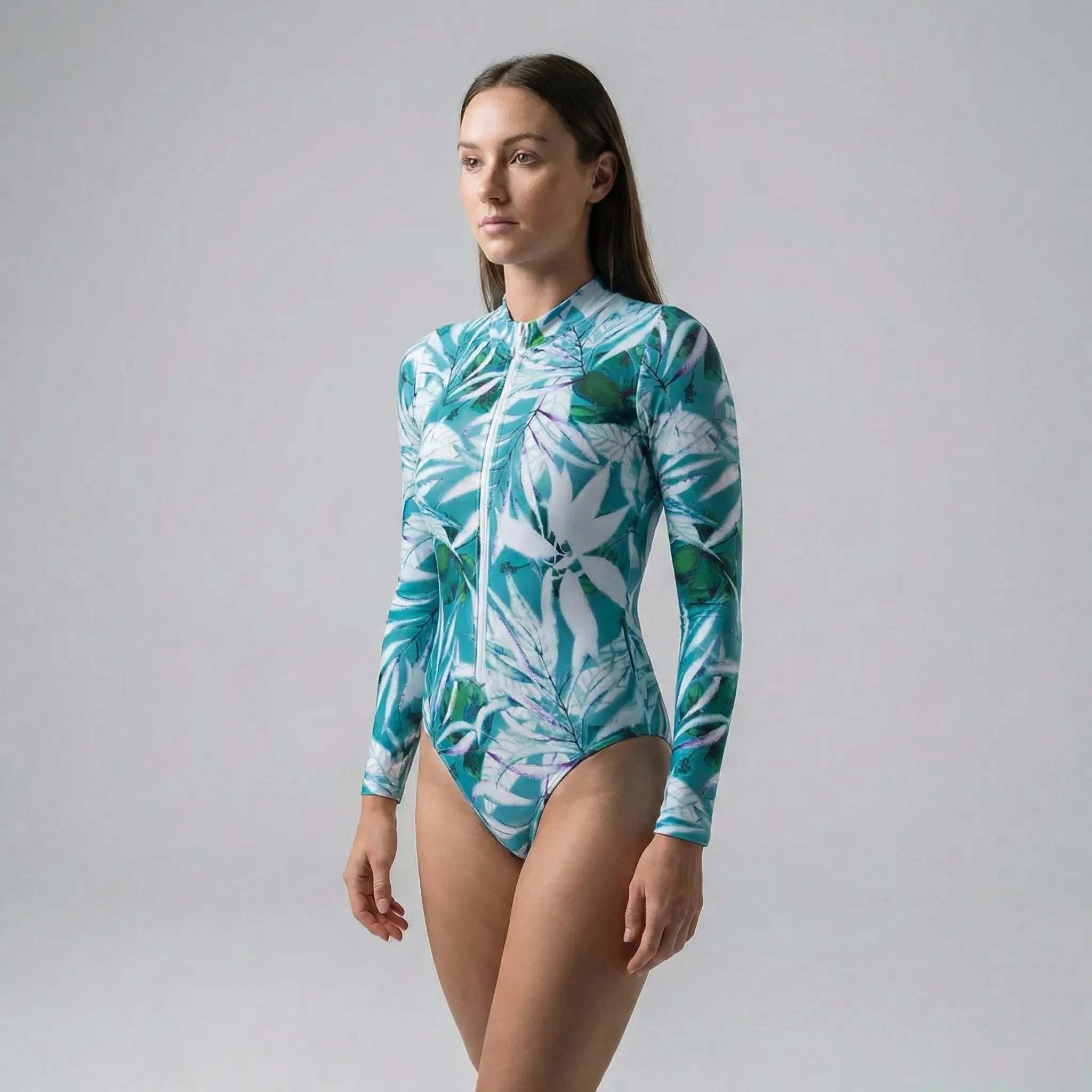 Nordspur | Aquarellee Long Sleeve One Piece Swimsuit