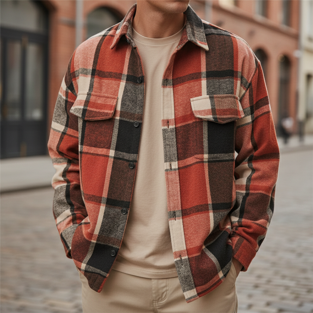 Nordspur | Brushed Plaid Button Shirt
