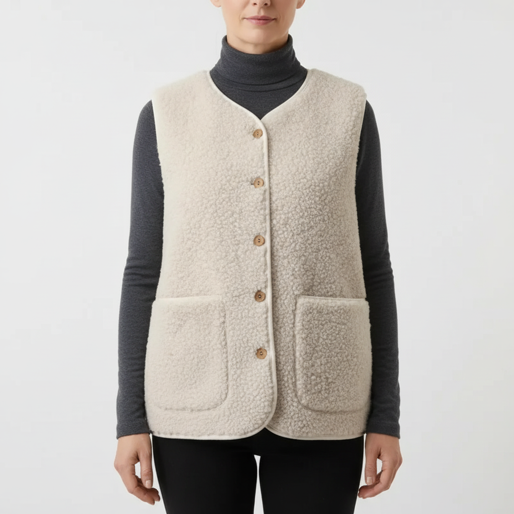 Nordspur | Button Front Sherpa Vest