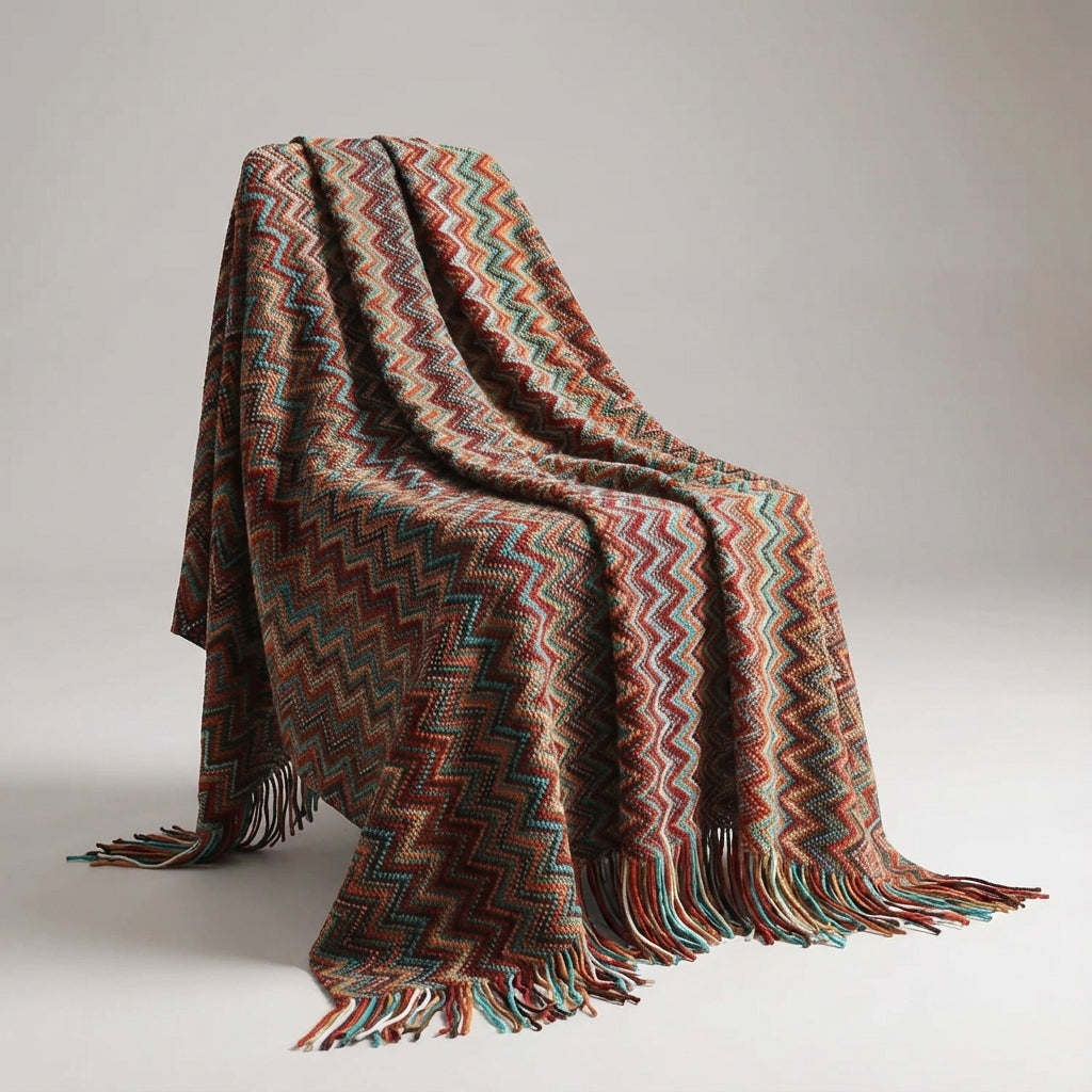 Nordspur | CasaVello Colorful Knit Throw Blanket