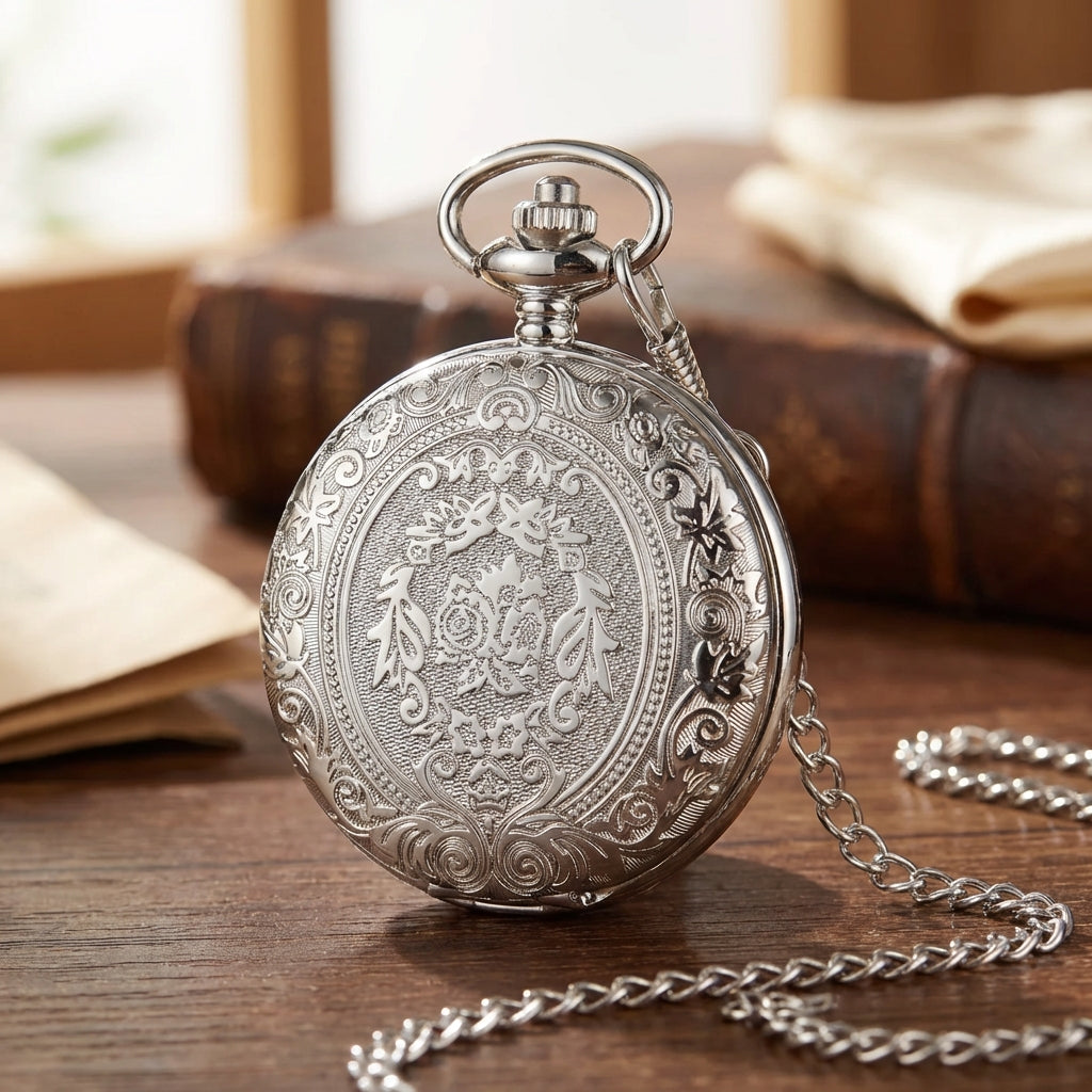 Nordspur | Chronavault Retro Carved Flip Pocket Watch