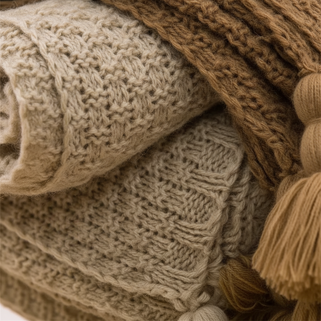 Nordspur | Chunky Knit Tassel Throw