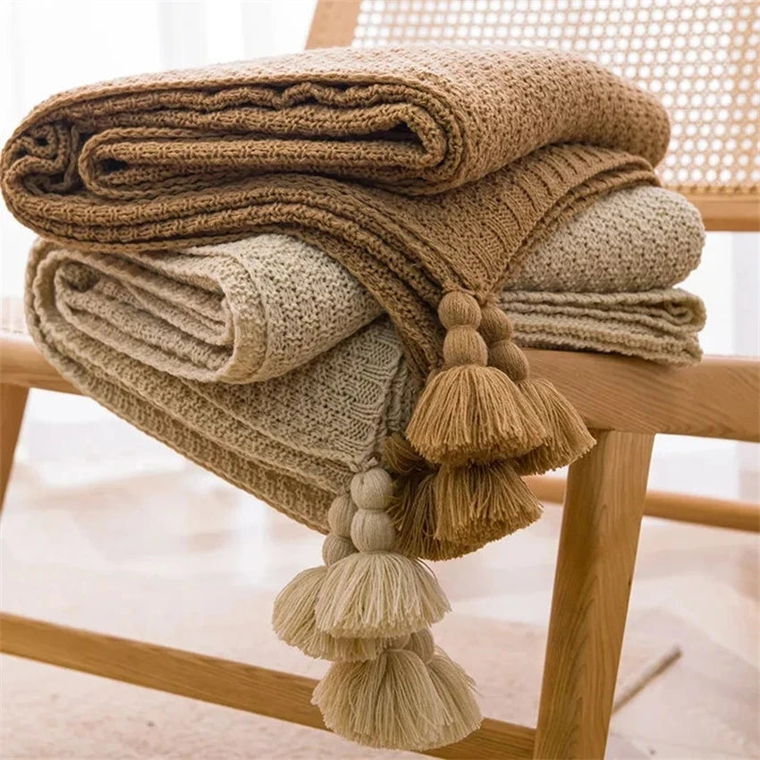 Nordspur | Chunky Knit Tassel Throw