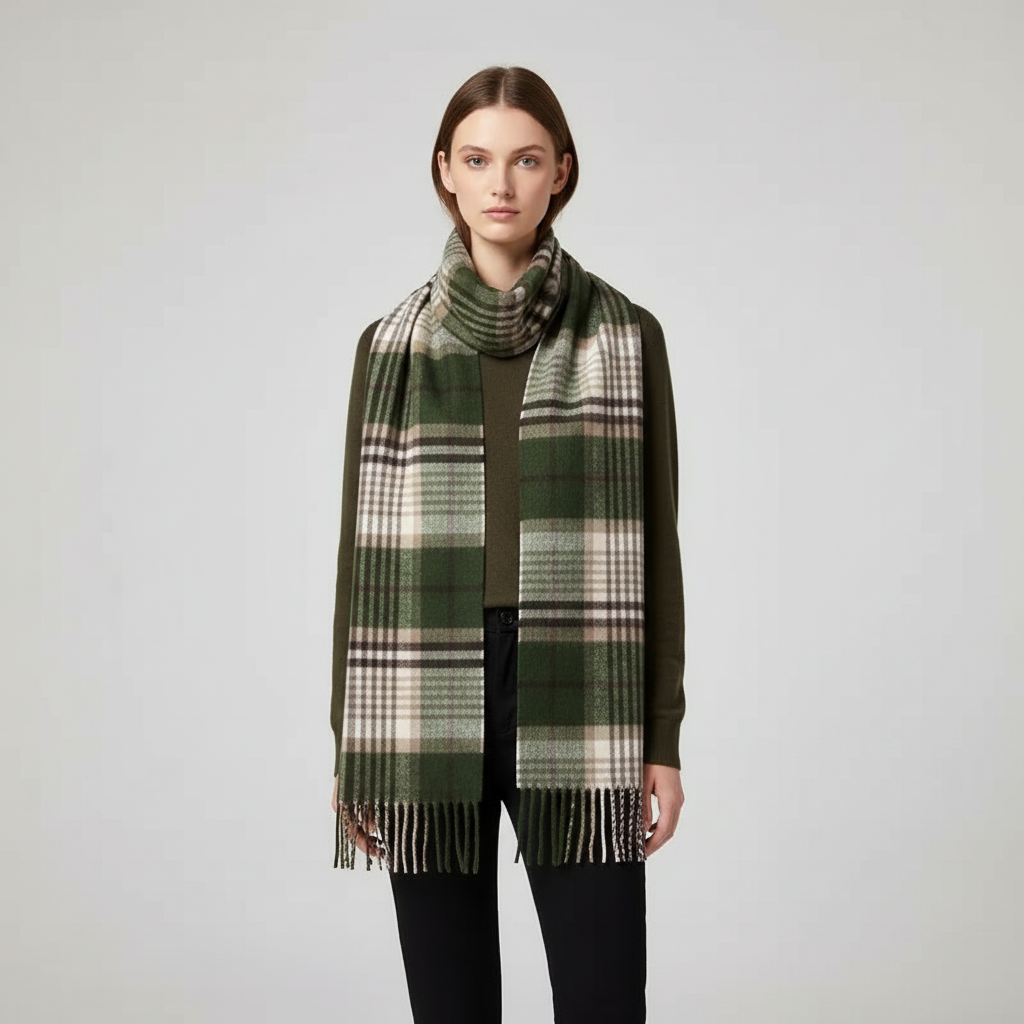Nordspur | Classic Checkered Wool Feel Scarf