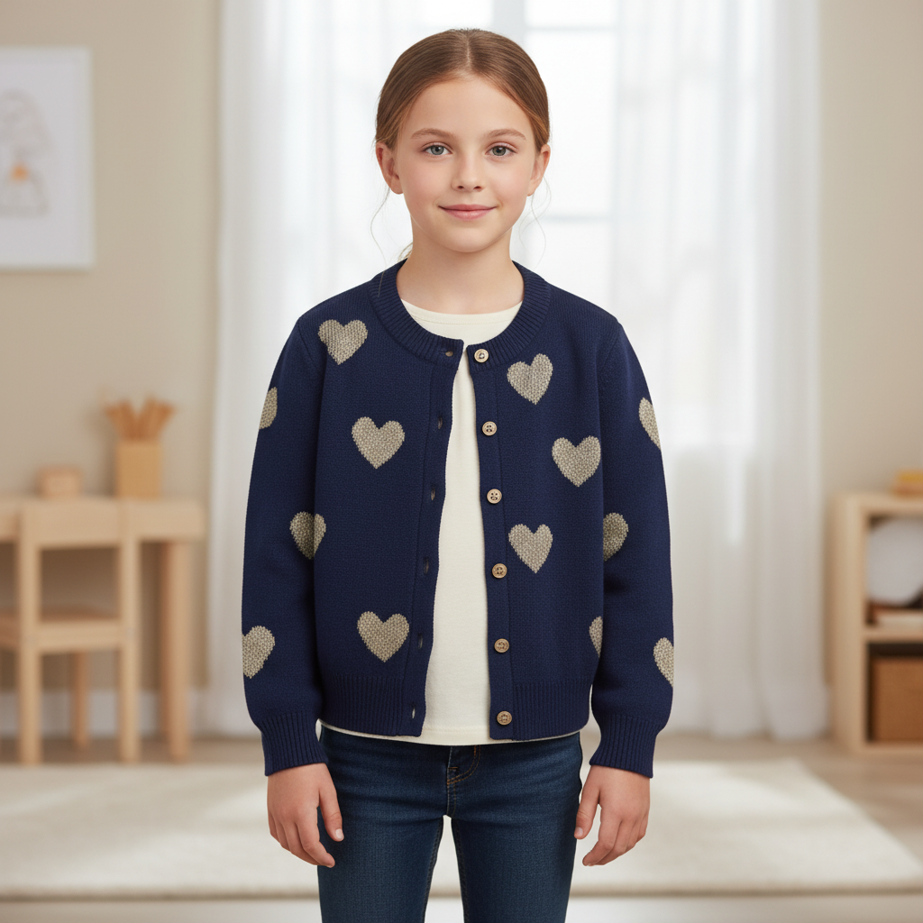 Nordspur | Girls Knitted Button Cardigan