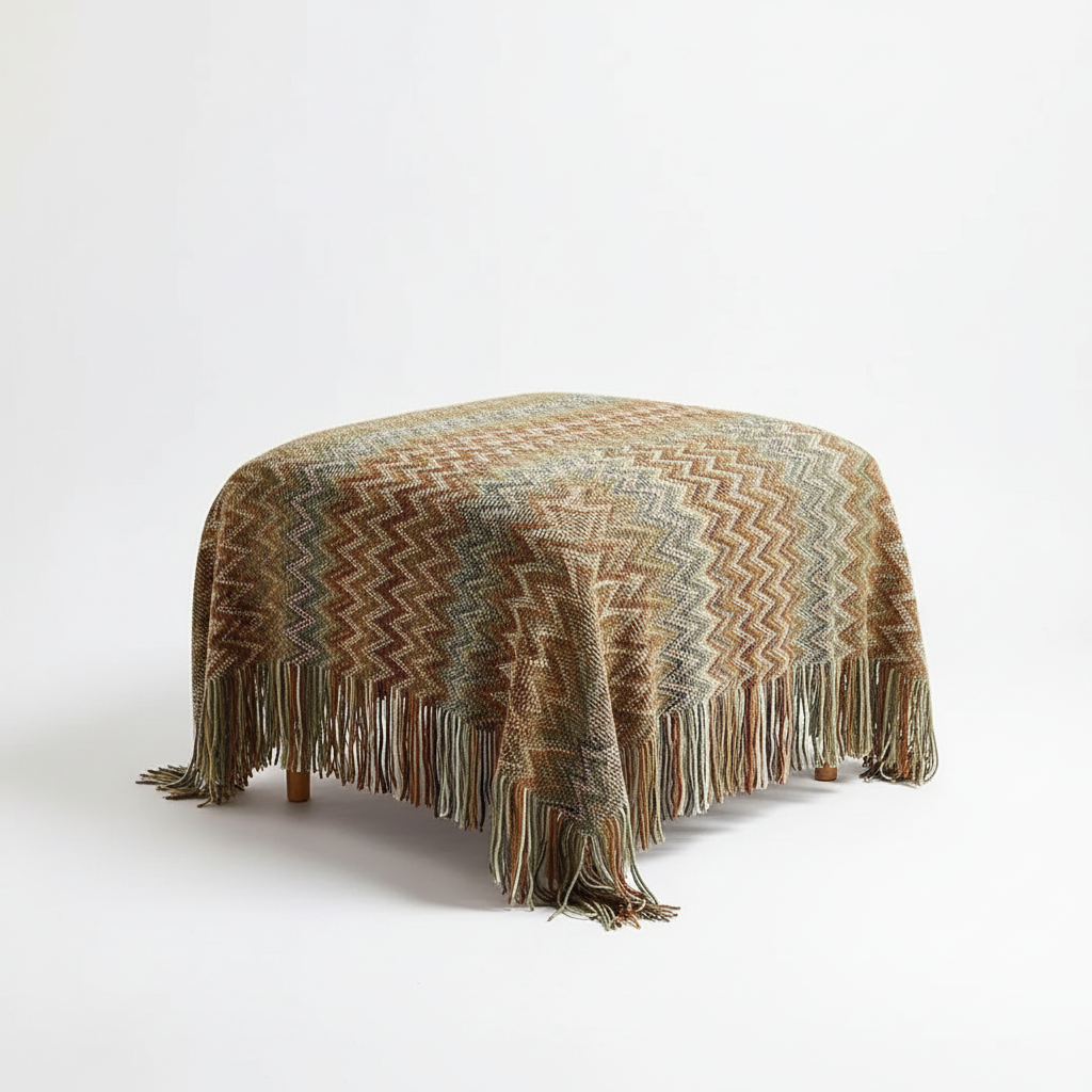 Nordspur | Knitted Geometric Throw Blanket