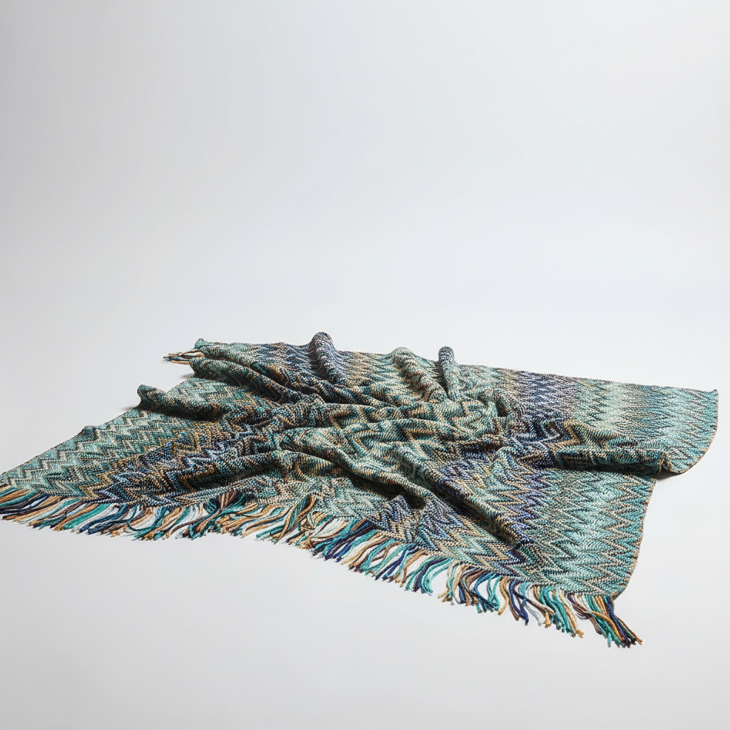 Nordspur | Knitted Geometric Throw Blanket