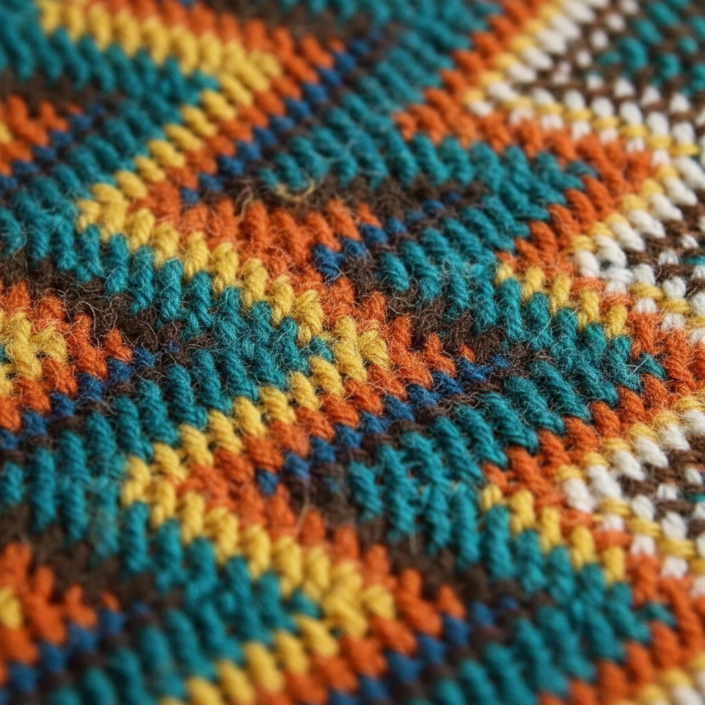 Nordspur | Knitted Geometric Throw Blanket