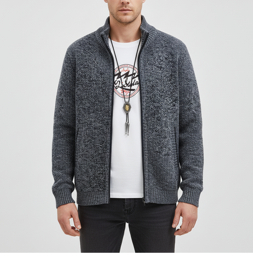 Nordspur | Knitted Zip Front Cardigan