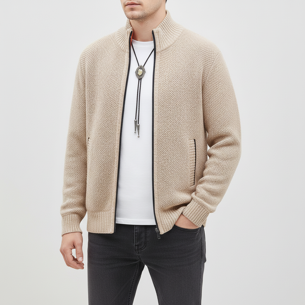 Nordspur | Knitted Zip Front Cardigan